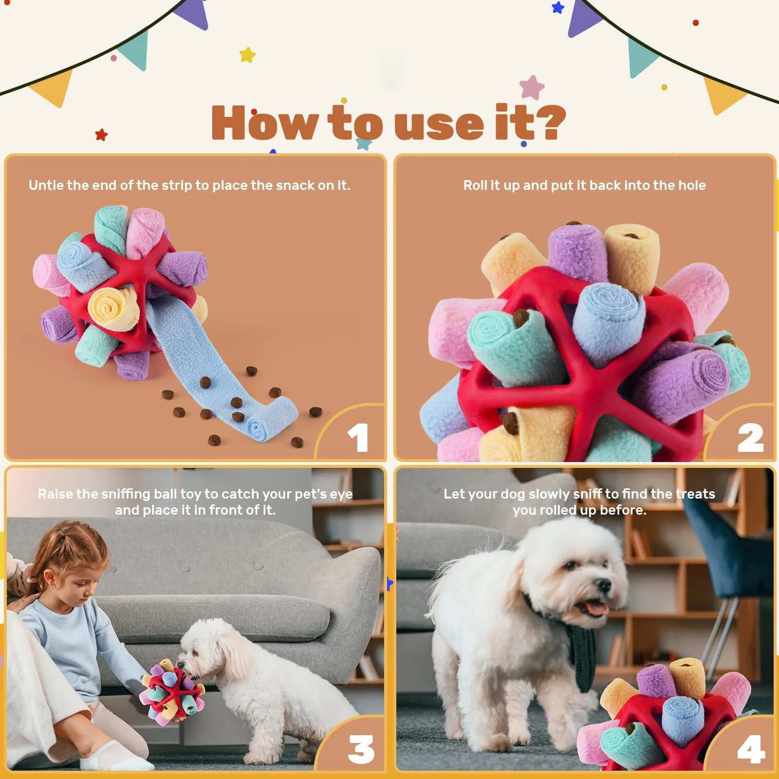 Dog Sniffing Ball Innovative Pet Shaking Training Toys for Pet Training Tooth Cleaning Puppy Chew Relieve Boredom Dog Toy 3