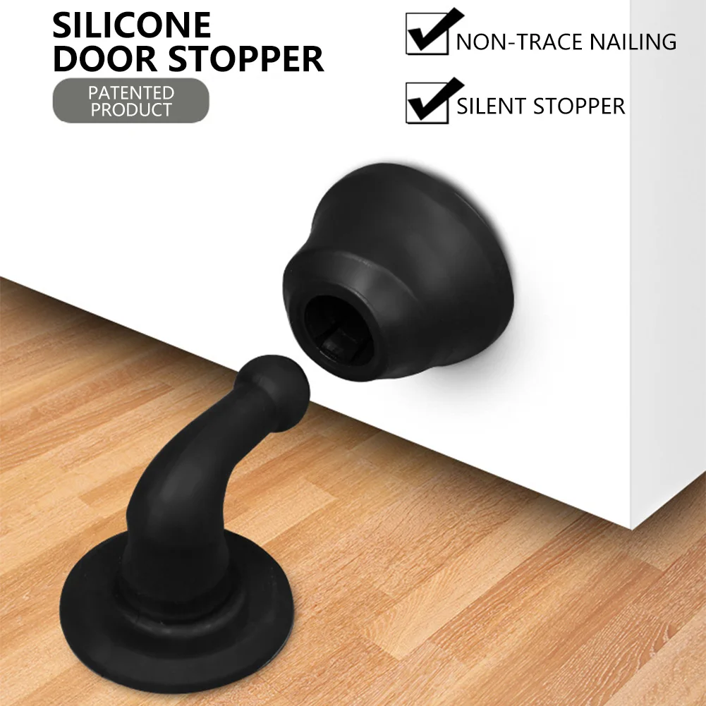Door Stopper Silicone Door Stopper Door Stopper Bumpers Mute Self Adhesive Door Stopper Door Suction Silicone Punch Free Blocking Suction Type Anti Collision Device Stop