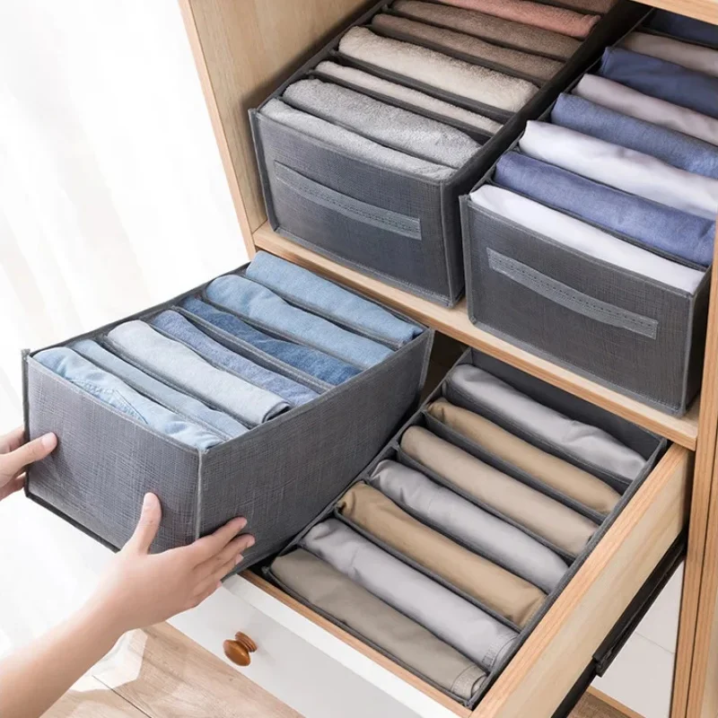 Grey 9 Grid Storage Box Space Saving Wardrobe Storage