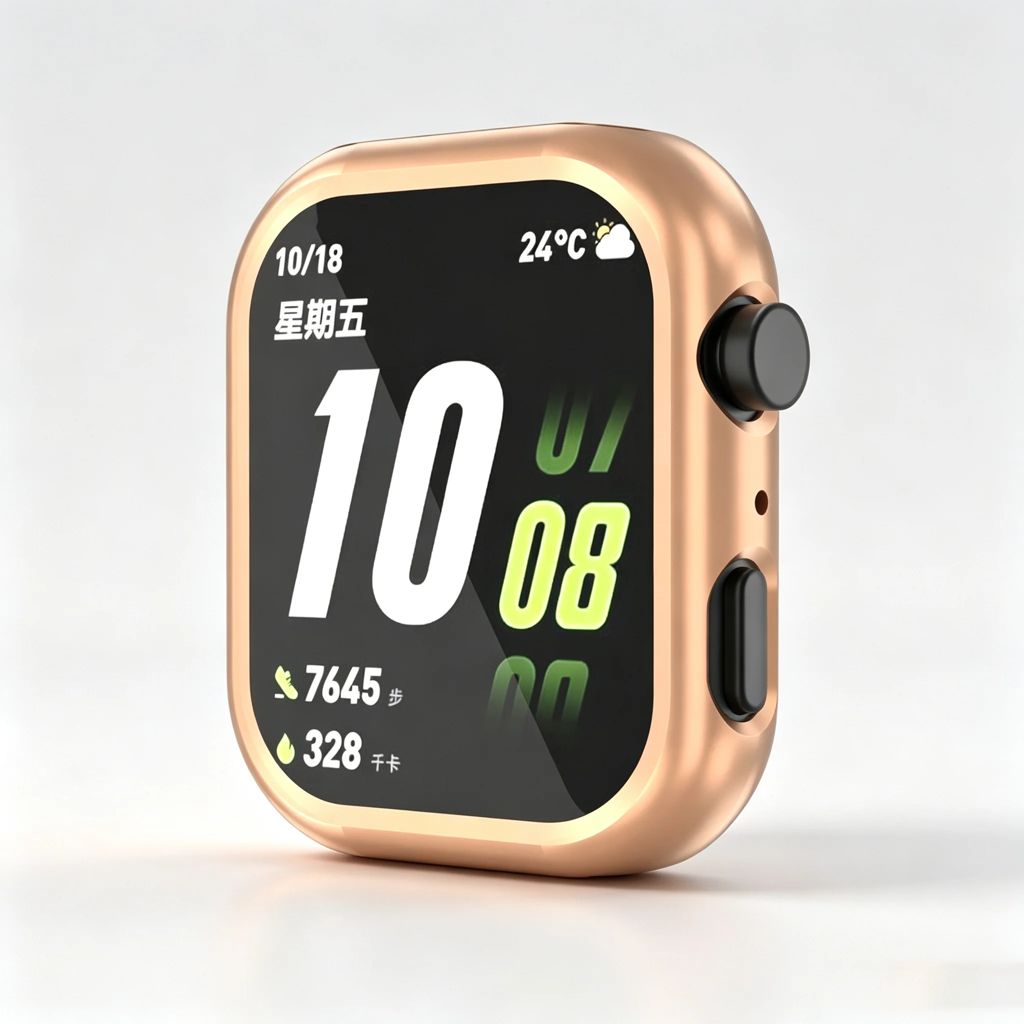 Enhanced Soft TPU Case with Scratch-resistant Screen Protector for Smartwatch Accessories