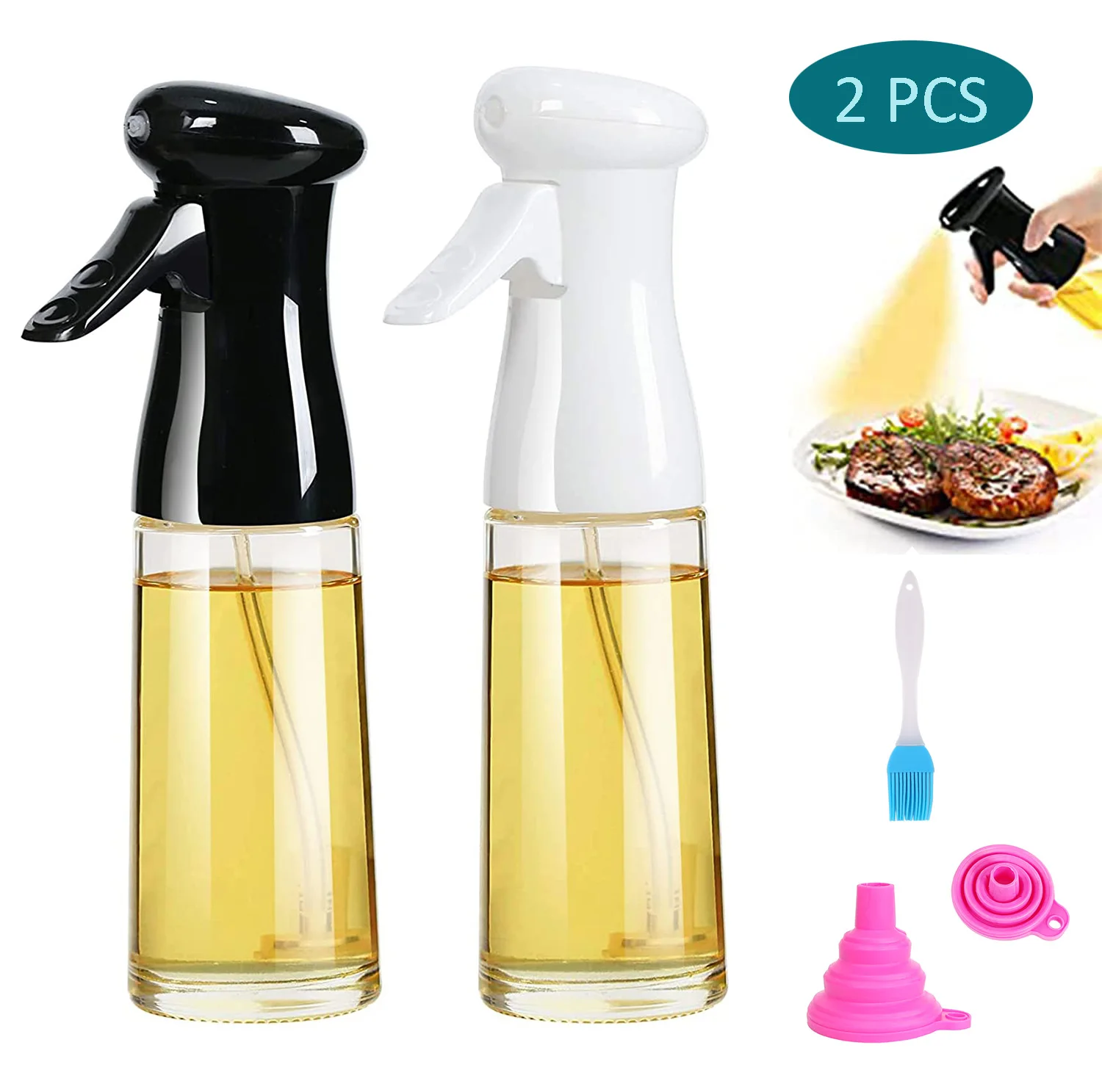 Oil Sprayer 220ml Kitchen Home Cooking Bbq Grilling Roasting Olive Oil