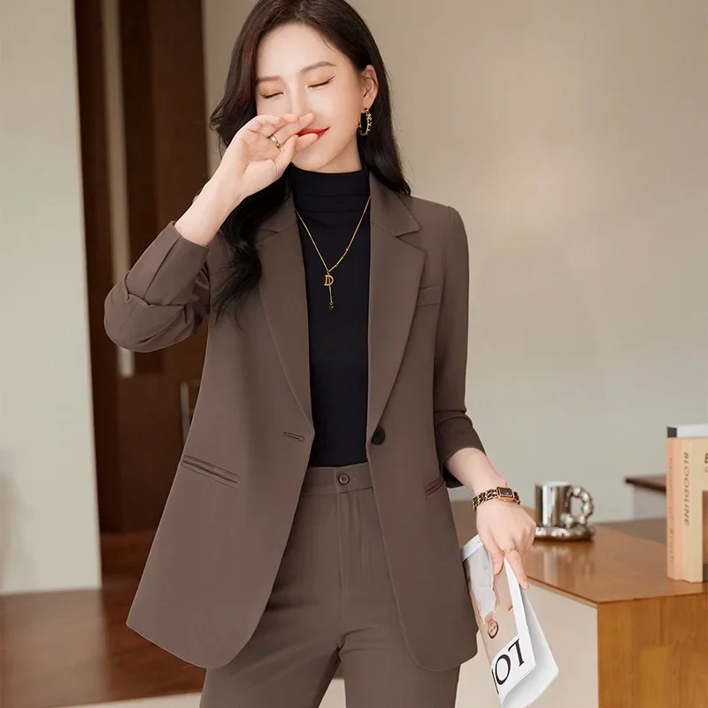 6280 Small Suit Outfit Women's Spring and Autumn New Casual Fashion Temperament Small Size Western Style Professional Tailored S