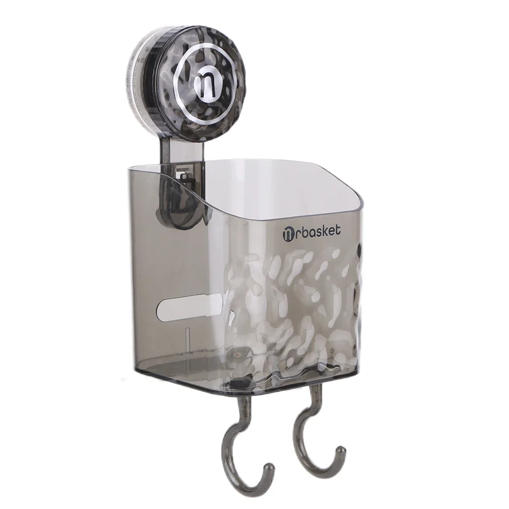 Multifunctional Bathroom Shower Basket Light Luxury Style Wall Mounted Organizer Shelf Wall Mounted Storage Rack Basket Holder