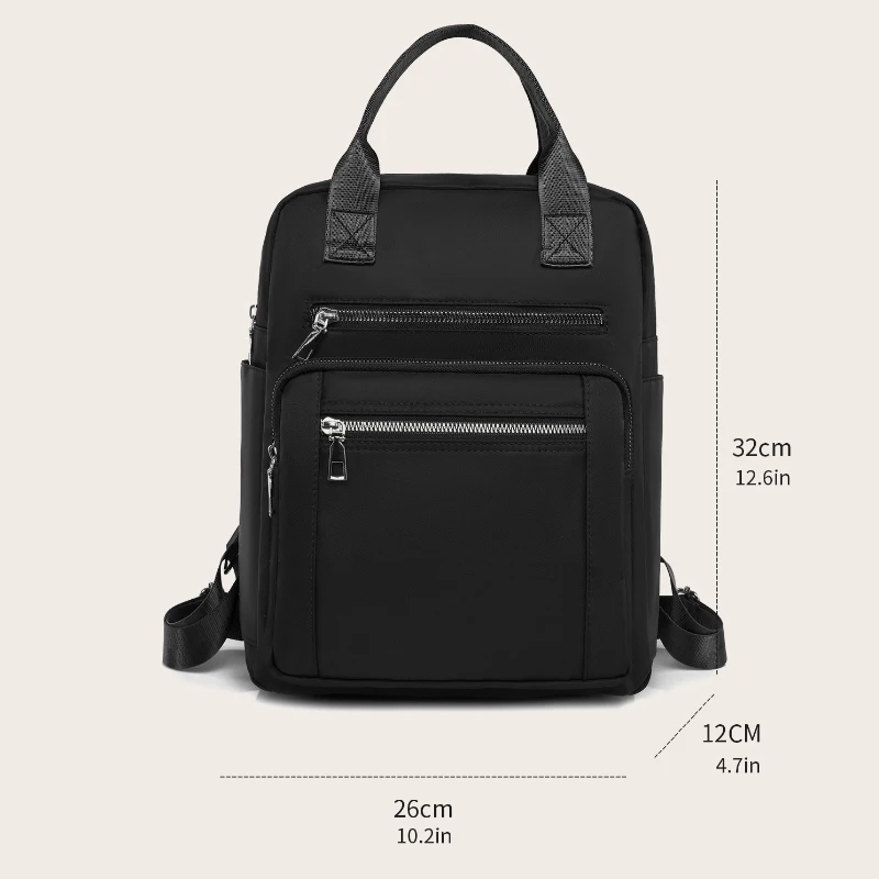 1 medium-sized classic women's backpack with adjustable shoulder straps, suitable for outdoor, travel, and back to school multif