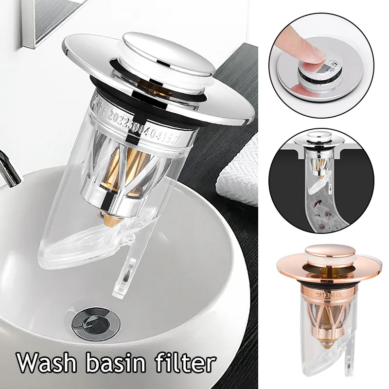 

Sink Strainer Bathroom Tool Filter Hair Bath Stopper Pop-Up Catcher Basin Drain Bounce Core Shower Bathroom Supplies