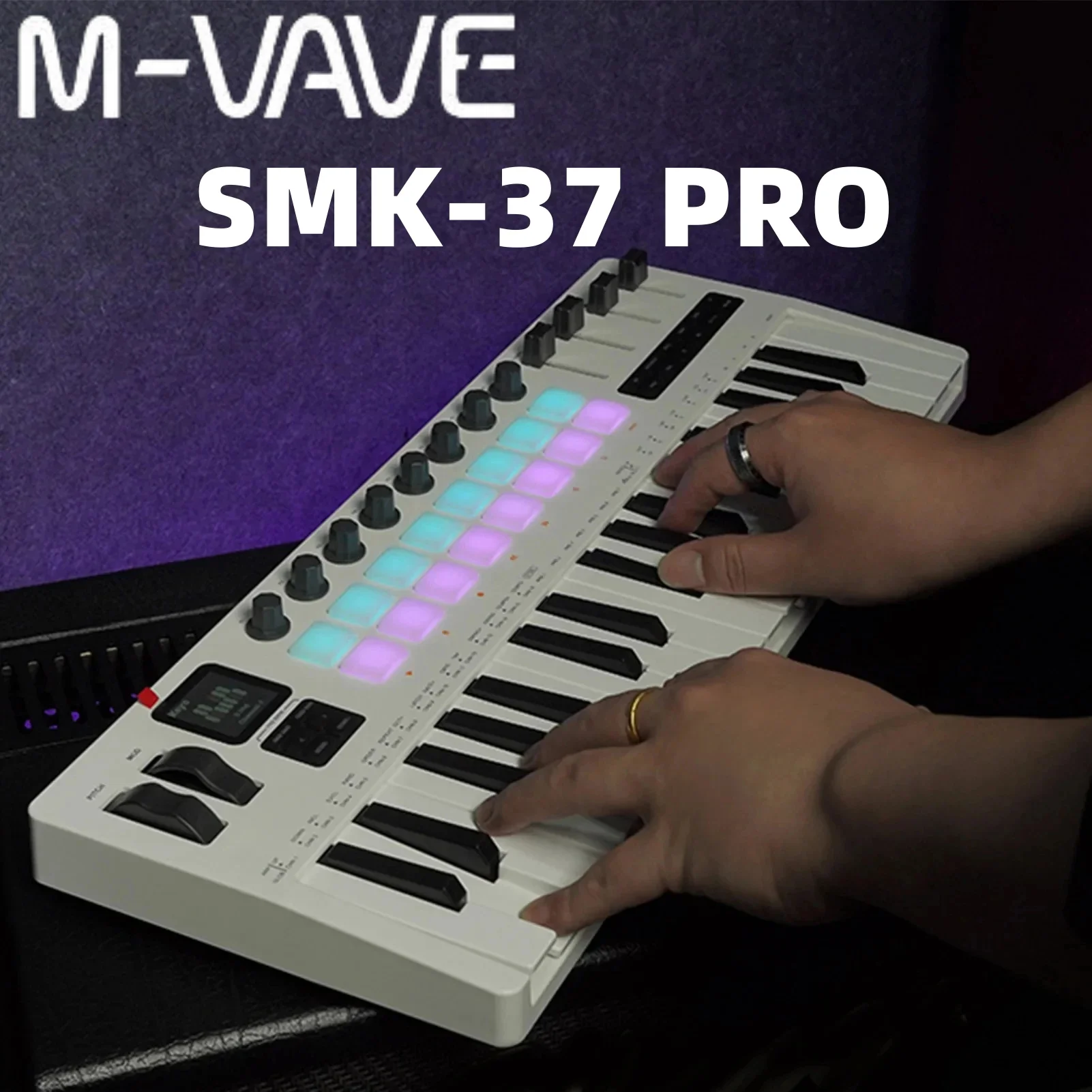 M-VAVE SMK-37 Pro Keyboard MIDI Controller w/Built-in Synthesizer