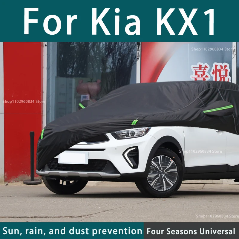 

For Kia KX1 fit Outdoor Protection Full Car Covers Snow Cover Sunshade Waterproof Dustproof Exterior black car cover