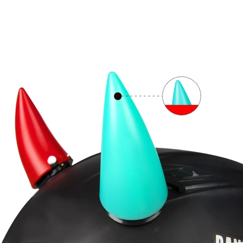 Multicolor Helmet Devil Horns Motorcycle Electric Bike Car Styling Decoration Helmet Stickers Long Short Parts Accessory