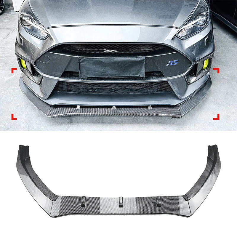 

Car Front Bumper Lip Spoiler Diffuser Splitters Body Kit Aprons Cover Guard Trim For Ford Focus RS MK3 2015-2018 Car Styling