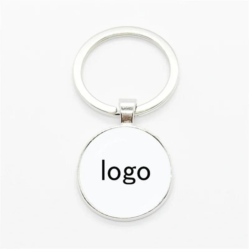 

Personalized Logo Keychain Company Logo Customization Black And White Photo Color Photo Private Customization Jewelry