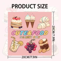 Cute Food Coloring Book: Adorable Bread & Cake Illustrations - Creative Art Book for Adults - 24 Thick Pages for Imagination 2