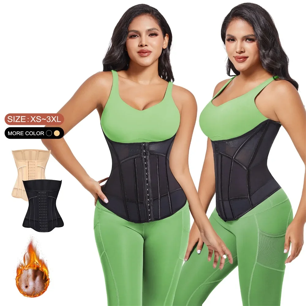 Description Picture 4 of itemMiiOW Waist Trainer Corset Women Binders Shapers Tummy Wrap Body Shapewear Slimming Belt Flat Belly Workout Women Shaper Girdle