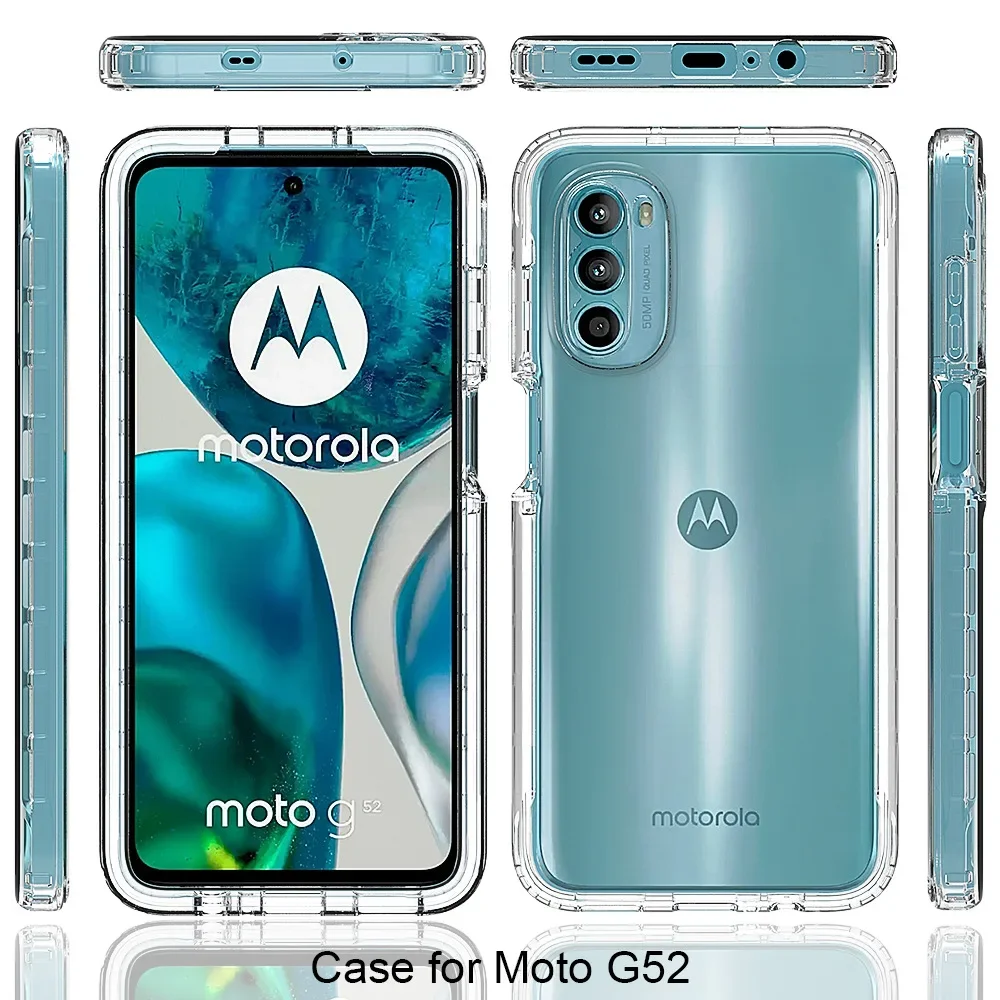 Vibrant Transparent Shockproof Protective Case with Dual-Layer Design