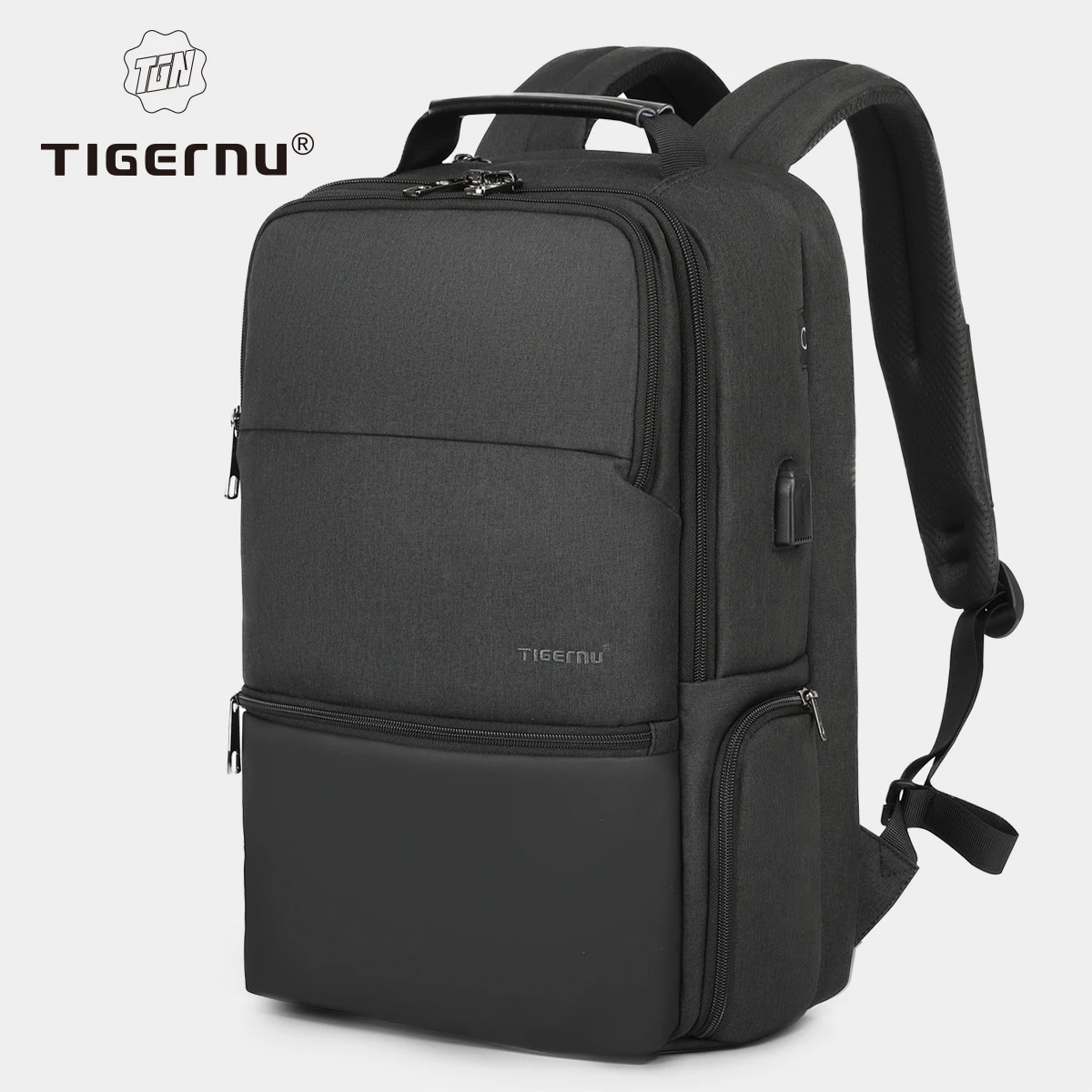 Рюкзак Tigernu T-B3905 для мужчин, расширяемый, для ноутбука 19 дюймов, с RFID-меткой, противоугонная сумка, дорожная сумка, школьный рюкзак, ручная кладь