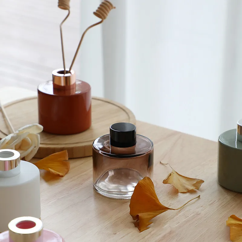 Fragrance Empty Bottles, DIY Rattan Sticks, Purifying Air Aroma Diffuser Set, Essential Oil Bottle for Room, Office, 100ml, 2Pcs
