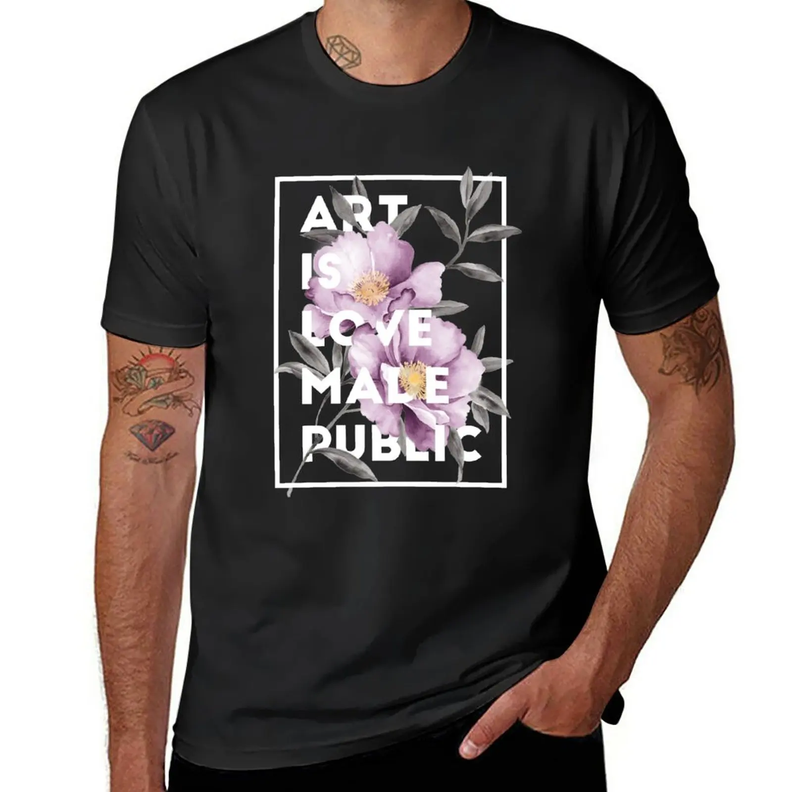 

New art is love made public T-Shirt blank t shirts sweat shirts men graphic t shirts