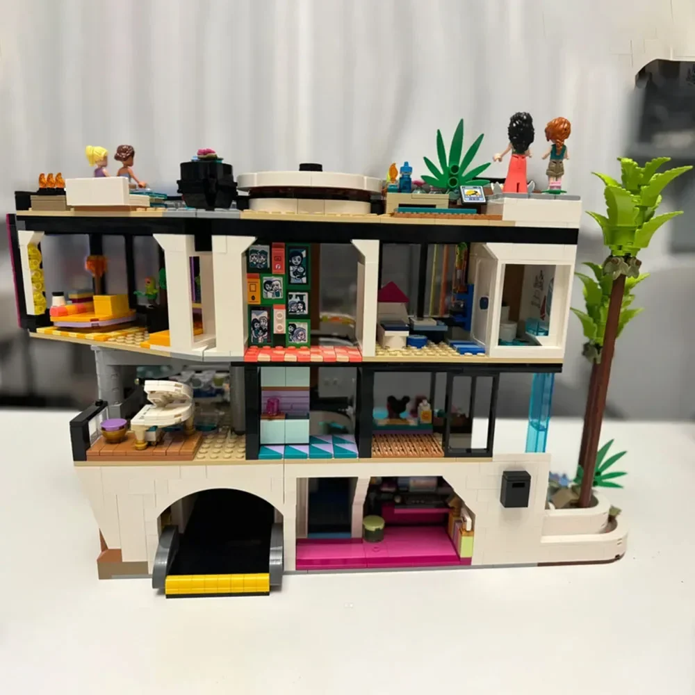 Compatible Andrea's Modern Mansion Building Block Bricks Set Villa House Street View Ideas Children Toy For Friends Gift