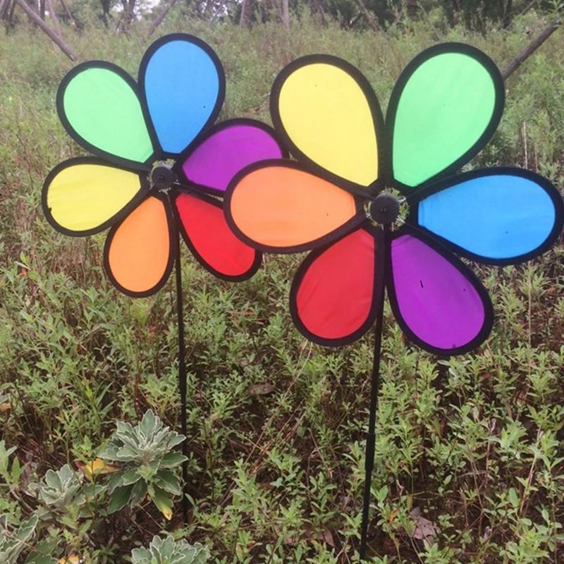 1PC Colorful Windmill Wind Spinner Wind Spinner Ornament Kids Toy Home Garden Yard Decoration
