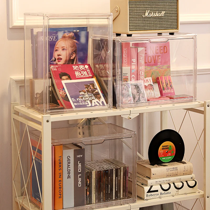 Display Cd Organizer Rack Retro Radio Minicadena Music Holder Shelf Luxury Capacity CD Rack Cute Etagere Cd Storage Furnitures