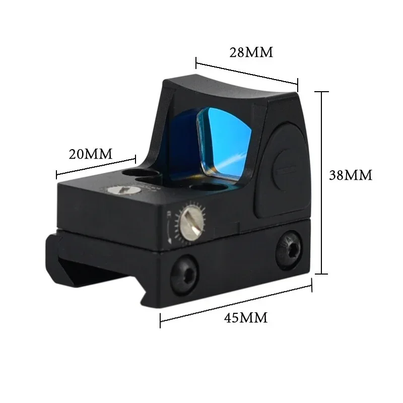 Mini Red Dot Sight Glock Tactical Optical Riflescope Hunting Reflex Collimator Airsoft Scope 20mm Rail Mount