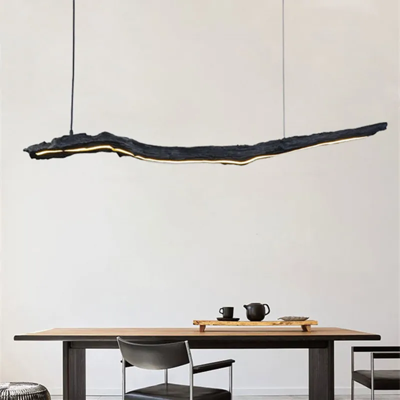 

Скандинавская индивидуальная Светодиодная лента, черный подвесной светильник для ресторана, спальни, кафе, комнаты, выставки, зала