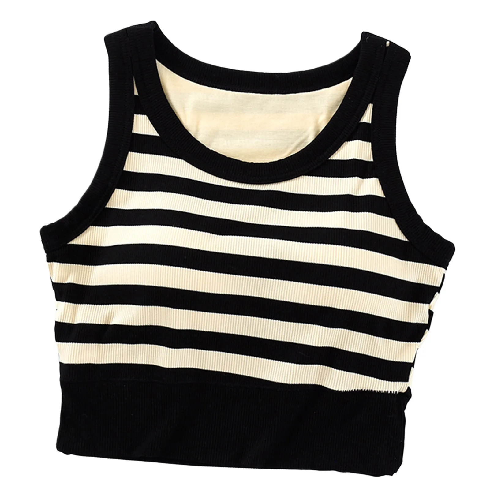 

Women's Summer Camisole Vest Top Striped Print Sleeveless Slim Fit Crop Tank Tops for Shopping Dates Travel