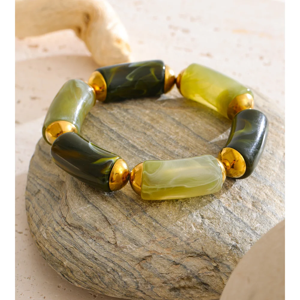 Yhpup 65mm Resin Cylinder Bracelet