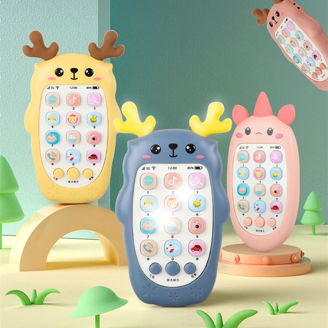 Baby Phone Toys Bilingual Telephone Teether Music Voice Toy Early Educational Learning Machine Electronic Children Gift Baby Toy 3