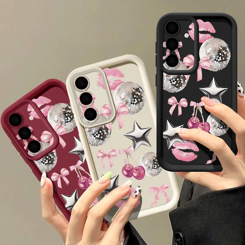 Cherry Star Light Ball Pattern Soft TPU Phone Case - Stylish and Protective Back Cover