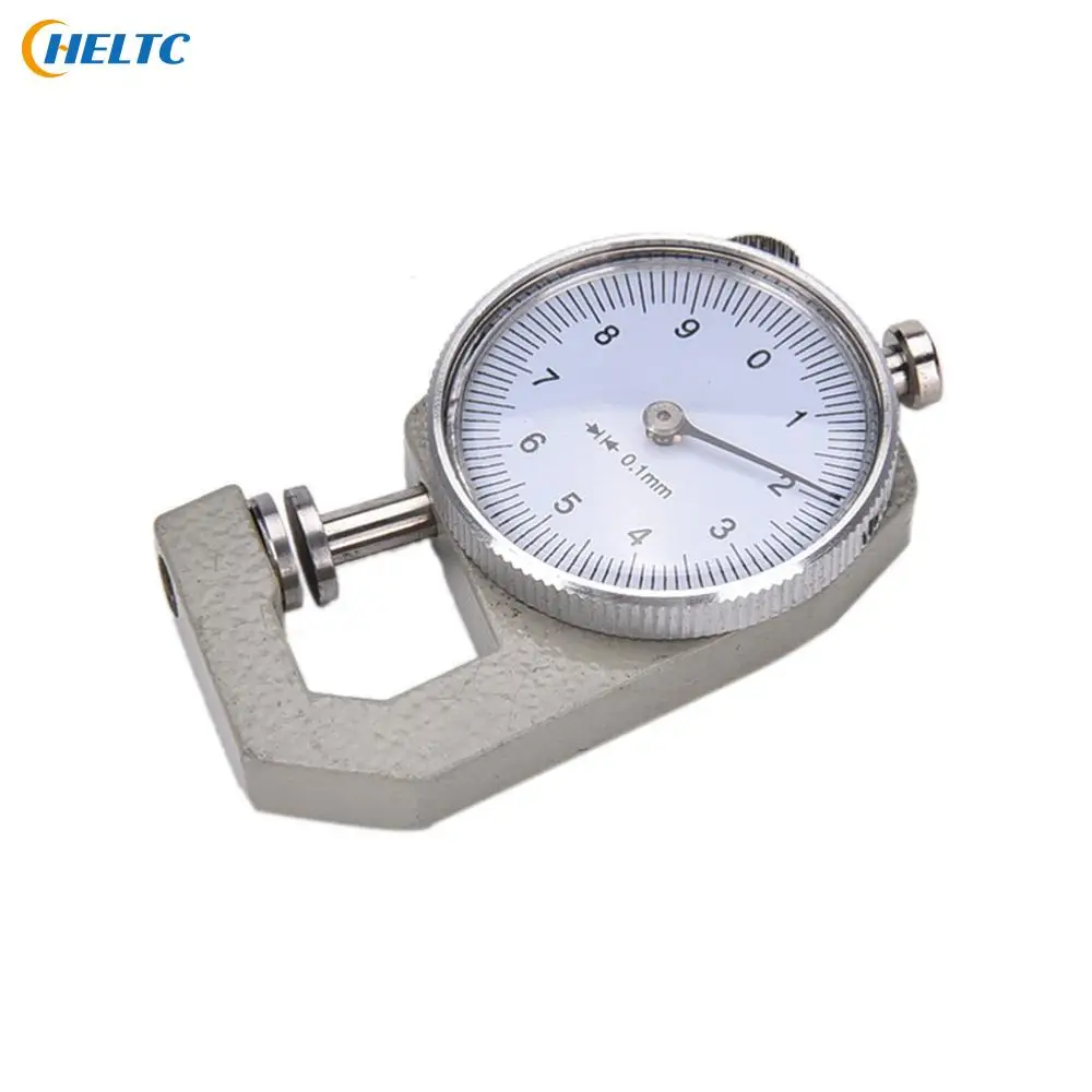 1PCS Metal Thickness Gauge 0-10mm Dial Thickness Gauge Leather Paper Meter Tester Leather Flim Paper
