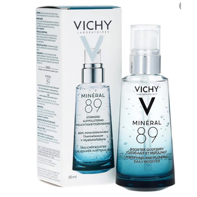 

Vichy Mineral 89 Pure Hyaluronic Acid Facial Essence Daily Booster Moisturizing Serum Suitable For Sensitive And Dry Skin 50ml