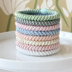 Set of 8 Colorful High - Elasticity Hair Bands for Women - Durable and Gentle on Hair (Pink Blue Set)
