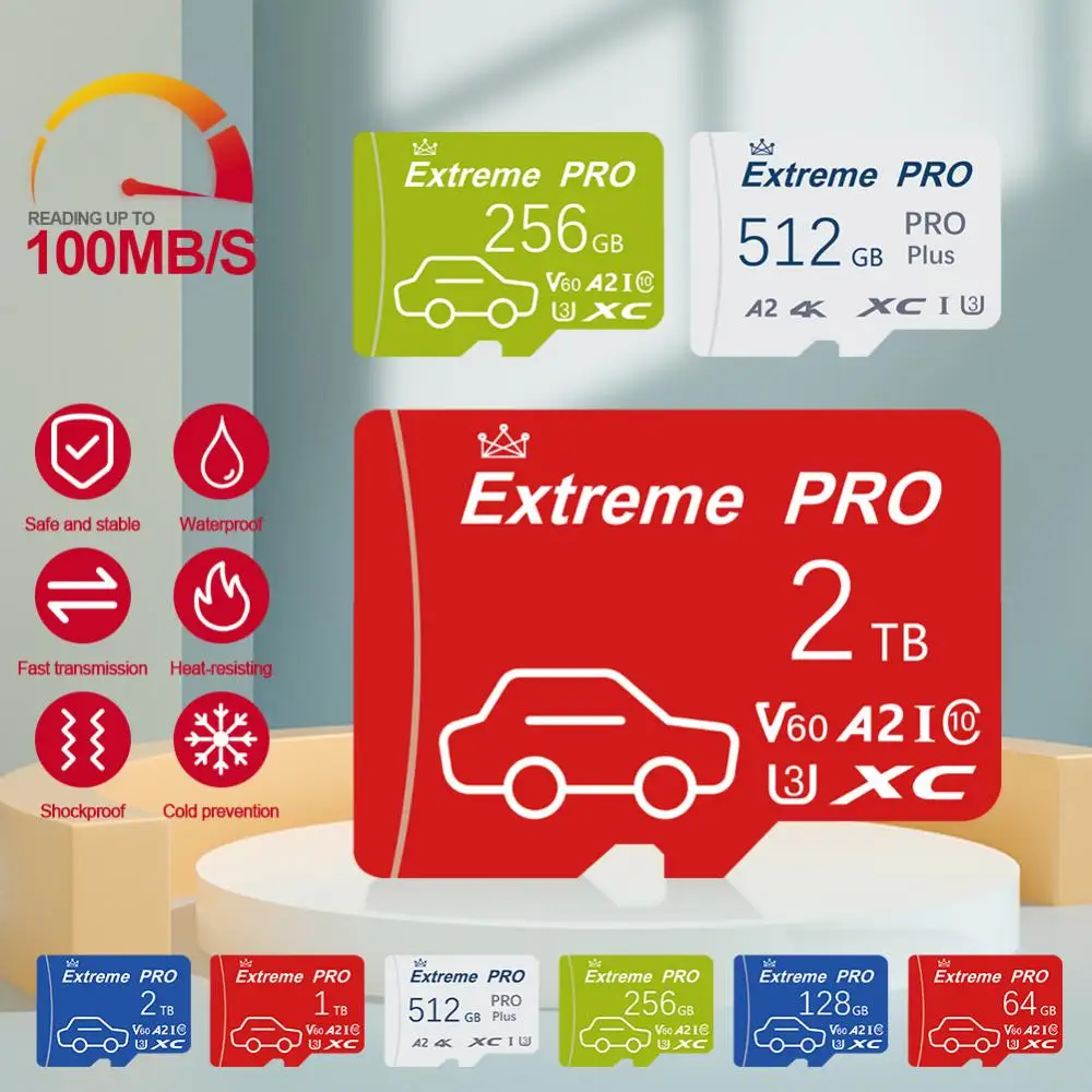 

High Speed Mini SD Card 1TB Micro TF SD Card 2TB SD/TF Flash Memory Card 512GB 256GB TF Falsh Card 128GB For Nintendo Switch PC