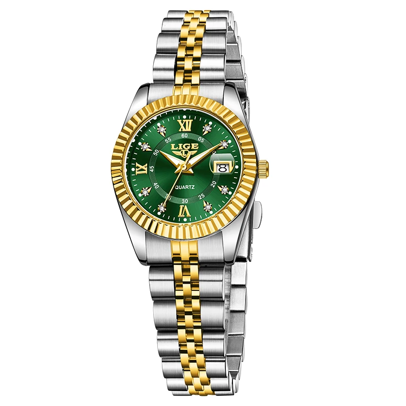 Silver gold green