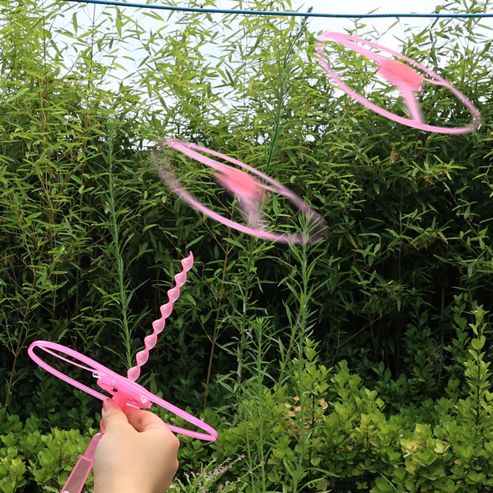 Disco Volante LED Giocattolo - Libellula Di Bambù Che Vola Alto, Con Luci Per Giochi Notturni, Per Bambini - Foto 11