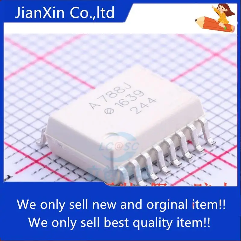 

10pcs 100% orginal new HCPL-788J silk screen A788J optocoupler isolator optocoupler patch SOP