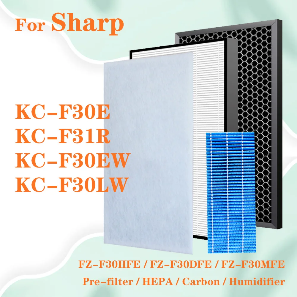 Filtro de Carbono Hepara Umidificador Purificador de ar Afiada para Modelos Sharp Fz-f30hfe Fz-f30dfe Fz-f30mfe Kc-f30e Kc-f31r Kc-f30ew