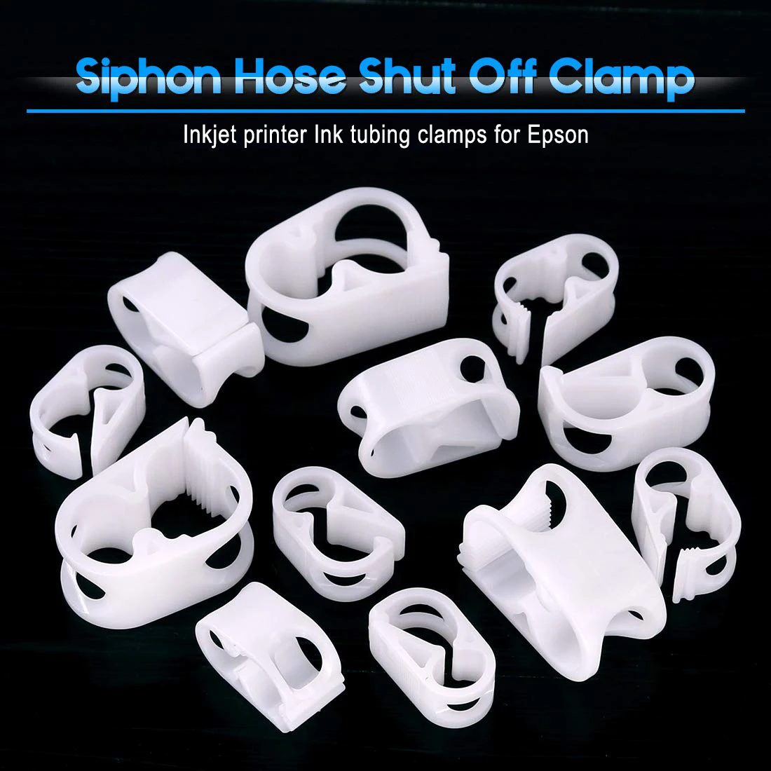 

10pcs Inkjet printer Ink Tubing Clamps for Epson 3-6MM Roland Mimaki for HP Motoh Inkjet Printer Ink Pipe Clip