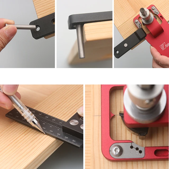 Guida Per Fori Cerniere Legno - Strumento Posizionamento Fori Per Mobili, Braccio Dritto 35mm