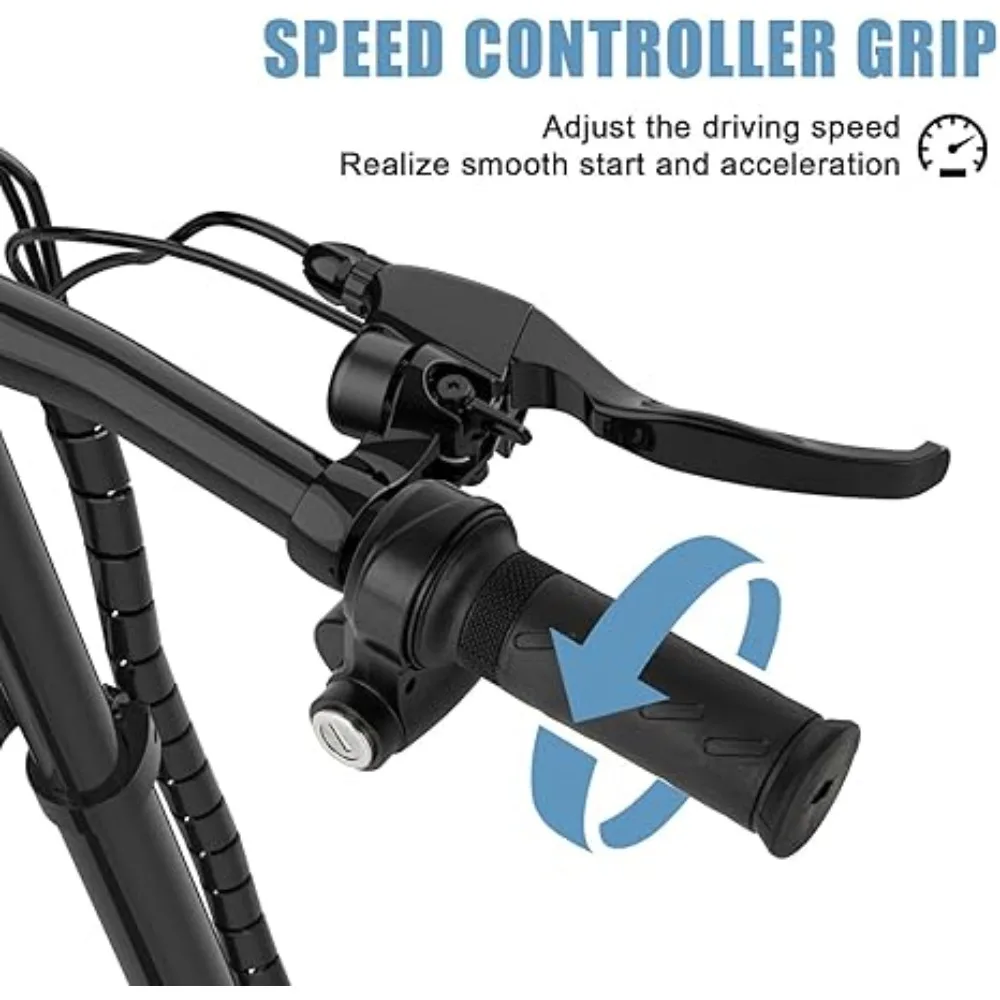 Universal Full Twist Ebike Throttle Controller with 2 Keys for Electric Bikes and Scooters, 22MM