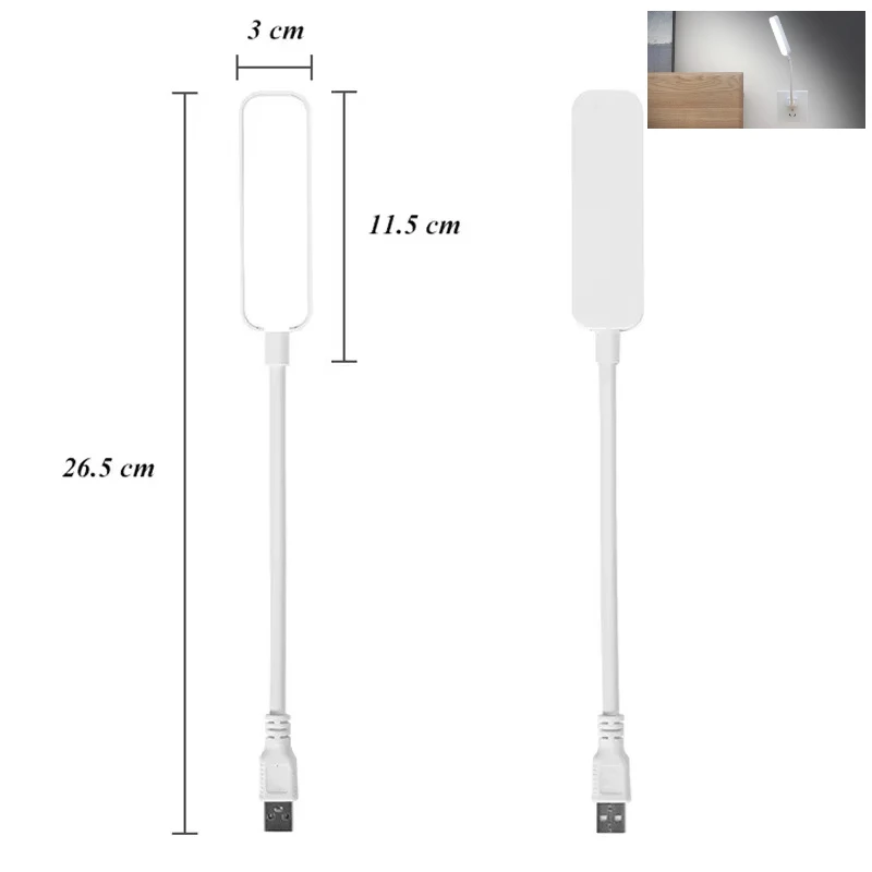 Portable USB Light 5W Mini LED Night Lamp Foldable Night Light Reading Lights Eye Protection