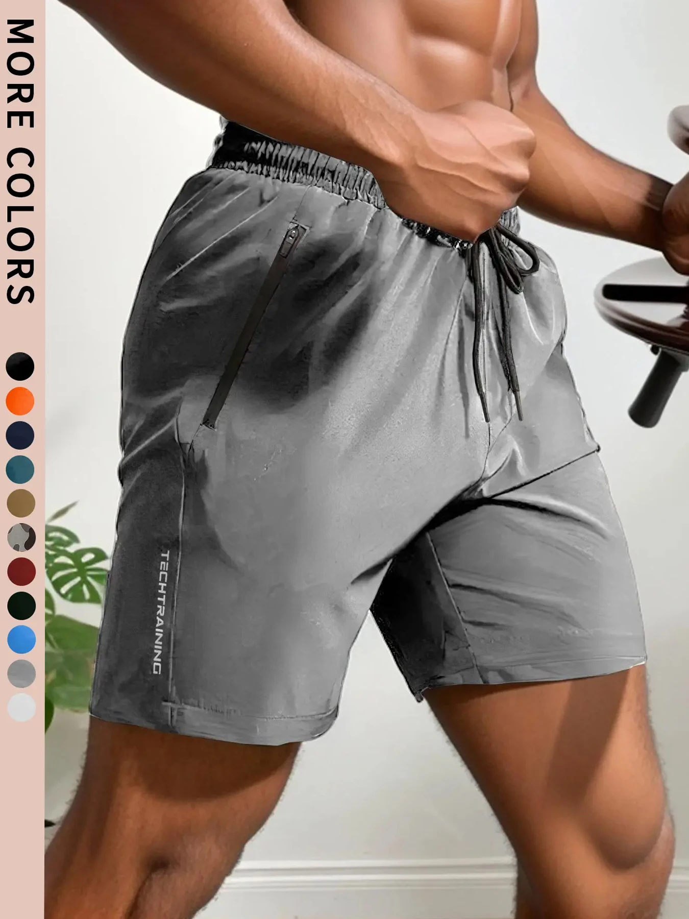 Sports shorts Men's Sports Shorts for Summer Gym Workout Running Cycling Quick Drying Breathable Drawstring Waist 2-0428