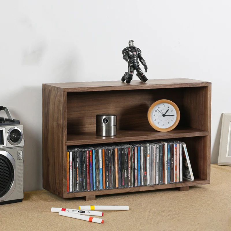 Capacity Cd Organizer Rack Display Disc Storage Radio Portable Shelf Tray Holder Large CD Rack Music Estante Retro Furnitures