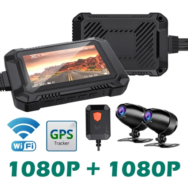 Motorcycle Dashcam Dual 1080P Motorcycle Camera WIFI Black Box Moto Dash Cam  Waterproof Parking Montor Video Recorder Moto DVR - AliExpress
