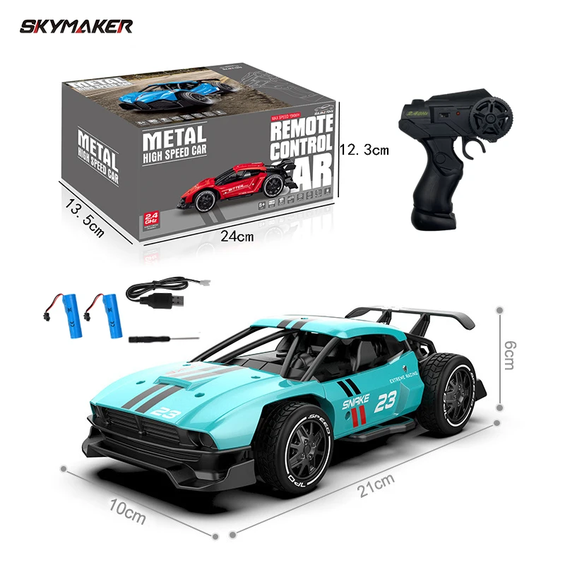 Sulong Metal RC Car Toys 1/24 2.4G High Speed Remote Control Mini Scale Model Vehicle Electric Metal RC Car Toys for Boys Gift 6
