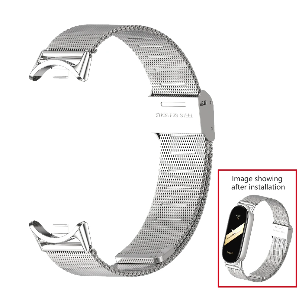 Elegant Stainless Steel Metal Strap Bracelet