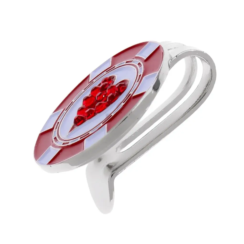 High Quality Alloy Heart Pattern Hat Visor Clip Golf Ball Markers