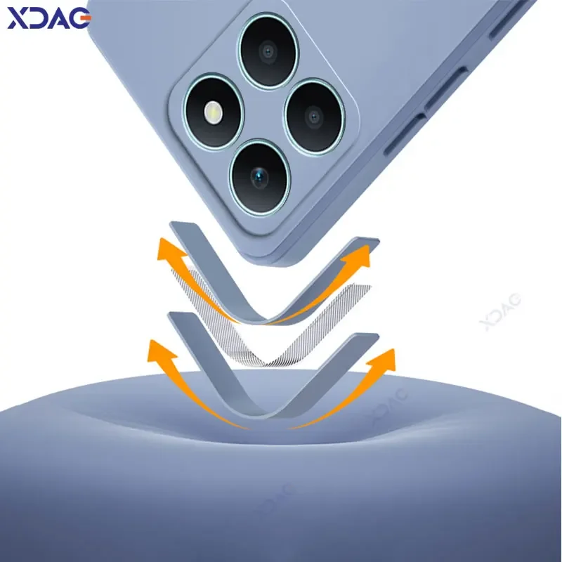 Premium Dual Layer Protective Case - Luxury Soft Square Liquid Silicone Armor, Full Camera Coverage