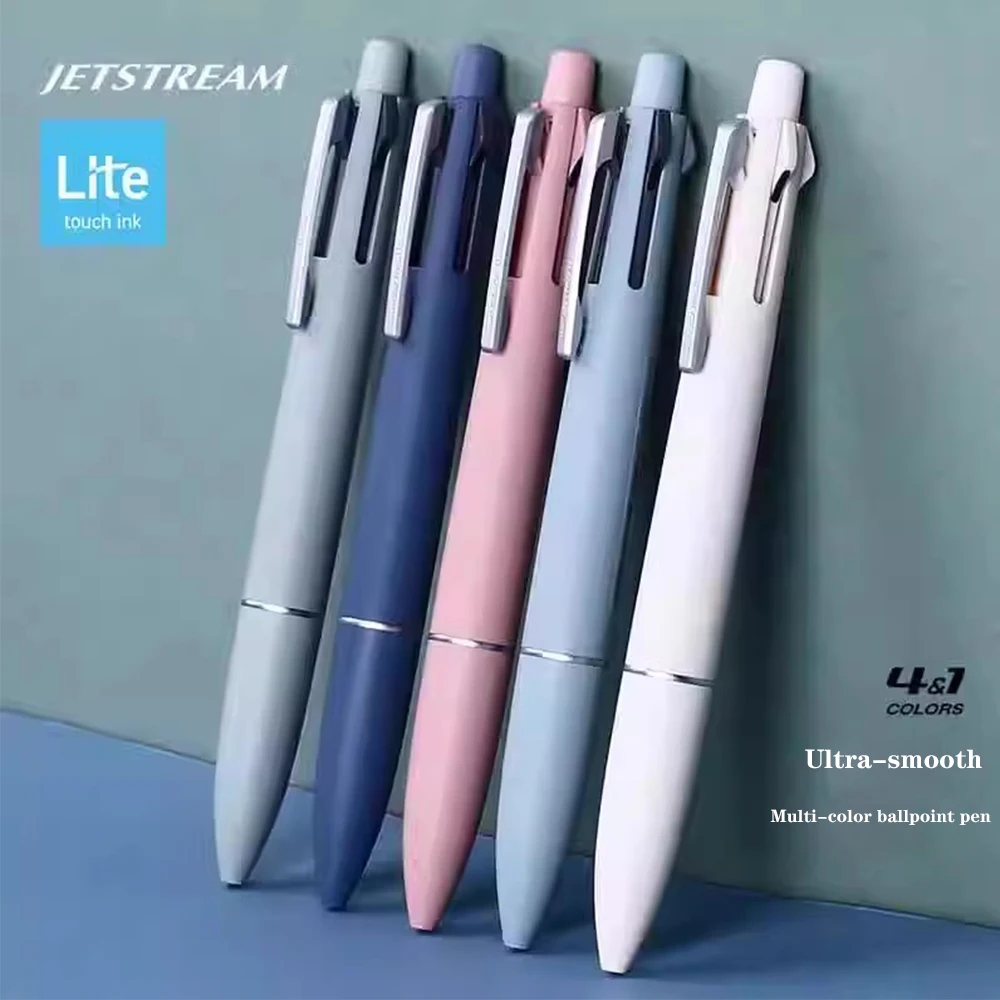 Japan UNI JETSTREAM Multifunctional Ballpoint Pen + mechanical Pencil 4-in-1 Lite Oil Pen School Stationery Office Supplies