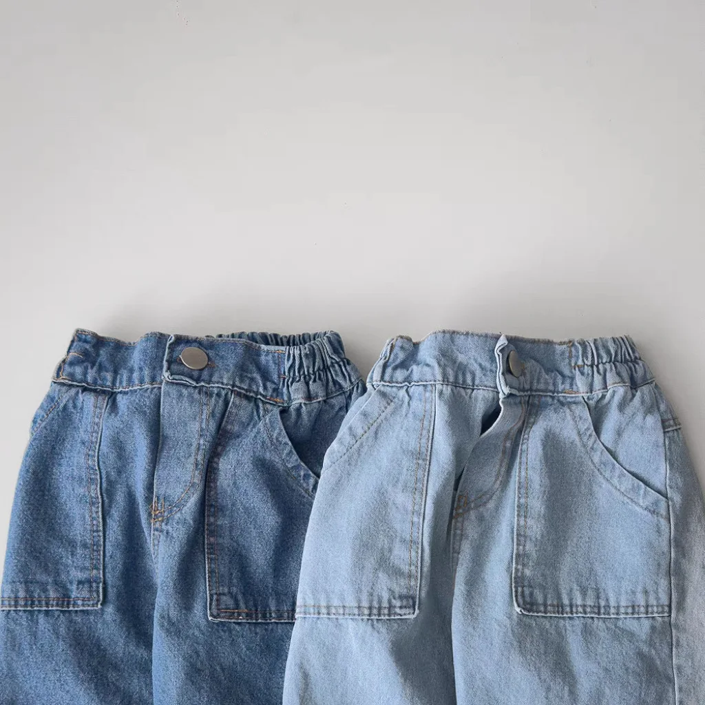 Description Picture 3 of item2025 Spring New Baby Casual Pants Kids Jeans For Girls Infant Boy Denim Trousers Toddler Harem Pants Children Clothes
